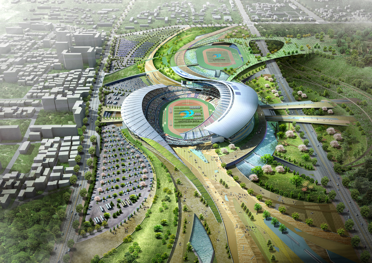 The stadium will hold 70,000 people for the Asian Games
