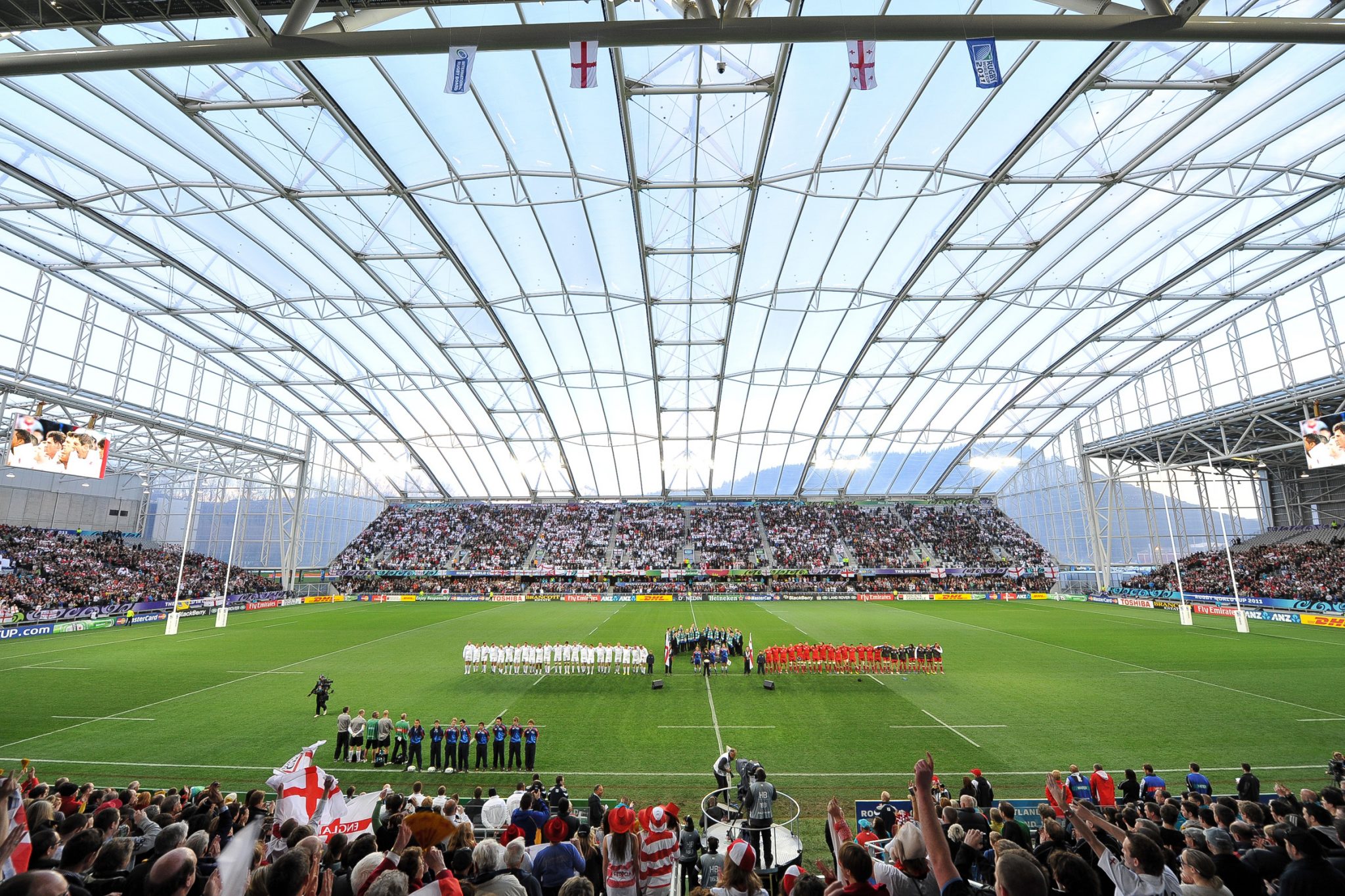 Forsyth Barr Stadium is the world's only stadium featuring a natural grass pitch under a fully fixed roof