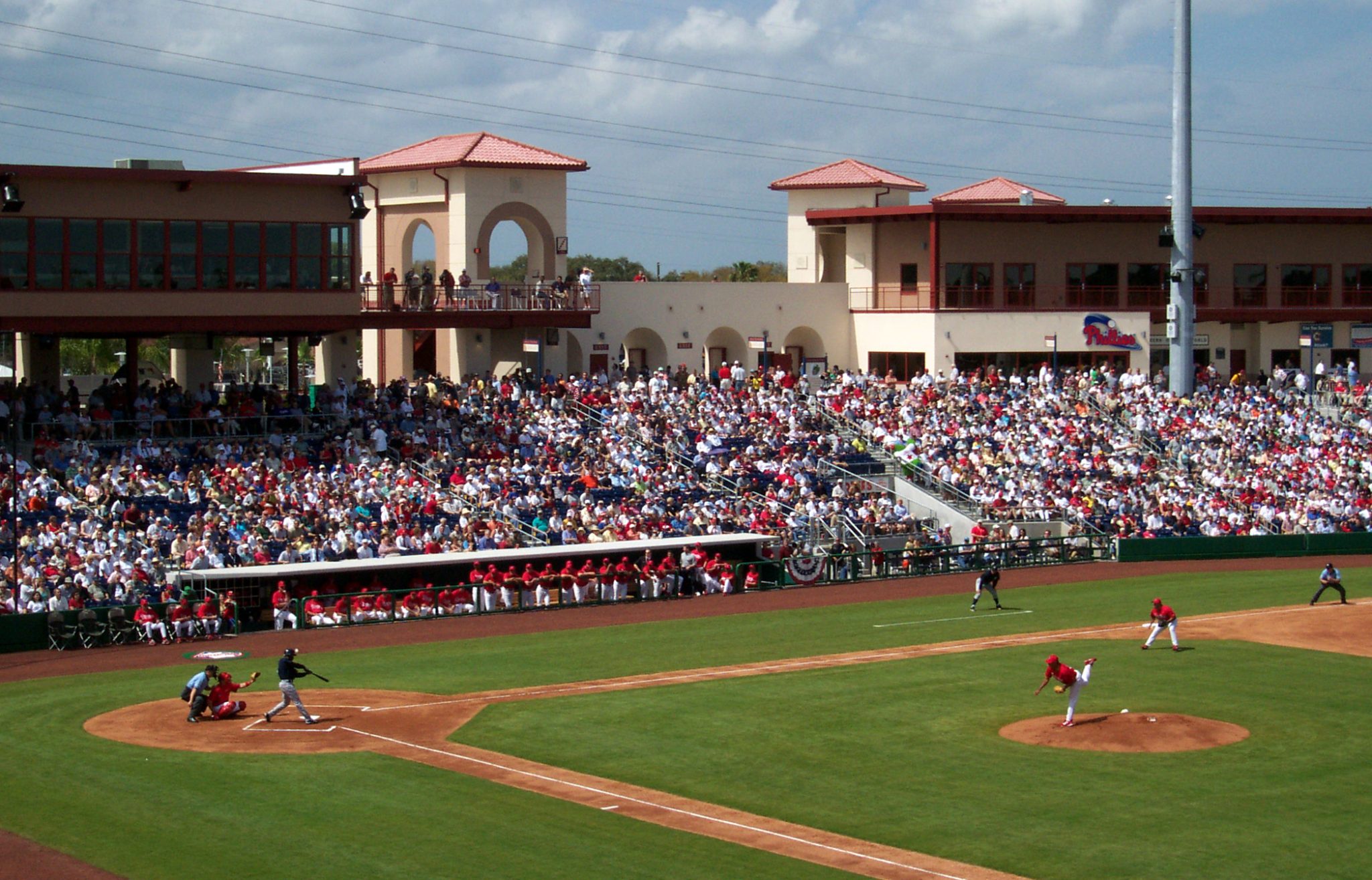The stadium offers major league amenities and a distinct Florida feel.