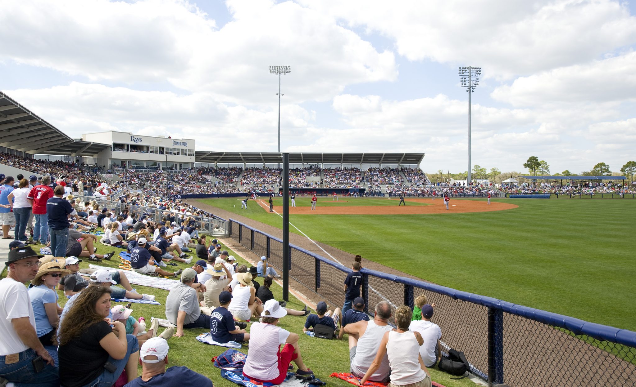 Fans can now get closer to the playing field with the addition of berm seating.