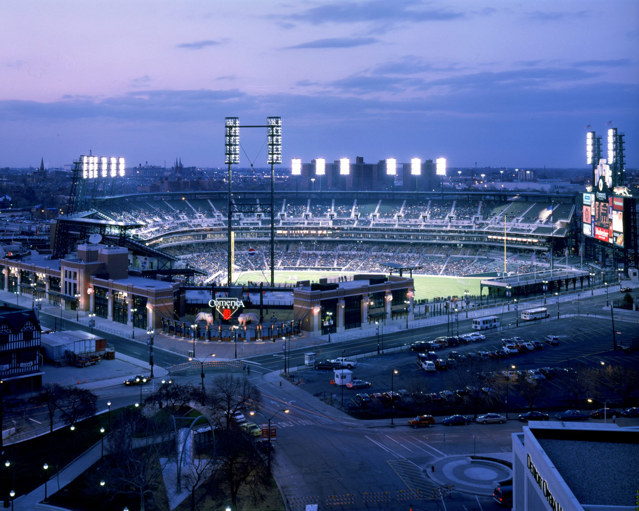 Comerica Park was designed with fan sight lines as the highest priority.