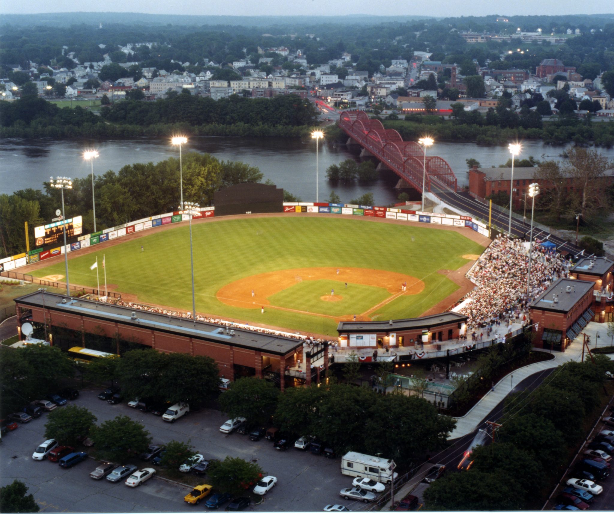 Edward A. LeLacheur Park offers views of the nearby Merrimack River.