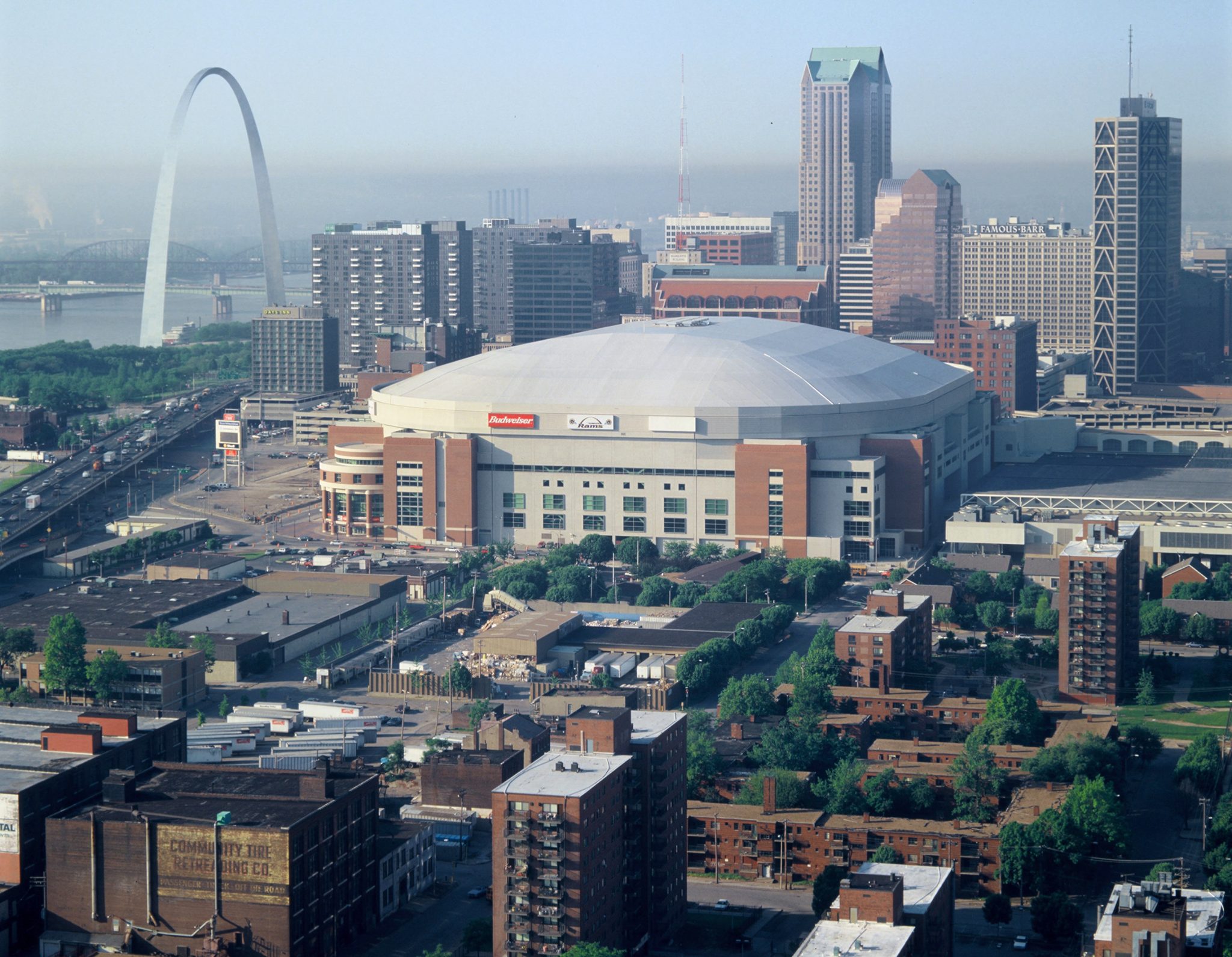 Edward Jones Dome is a multipurpose football facility in St. Louis.