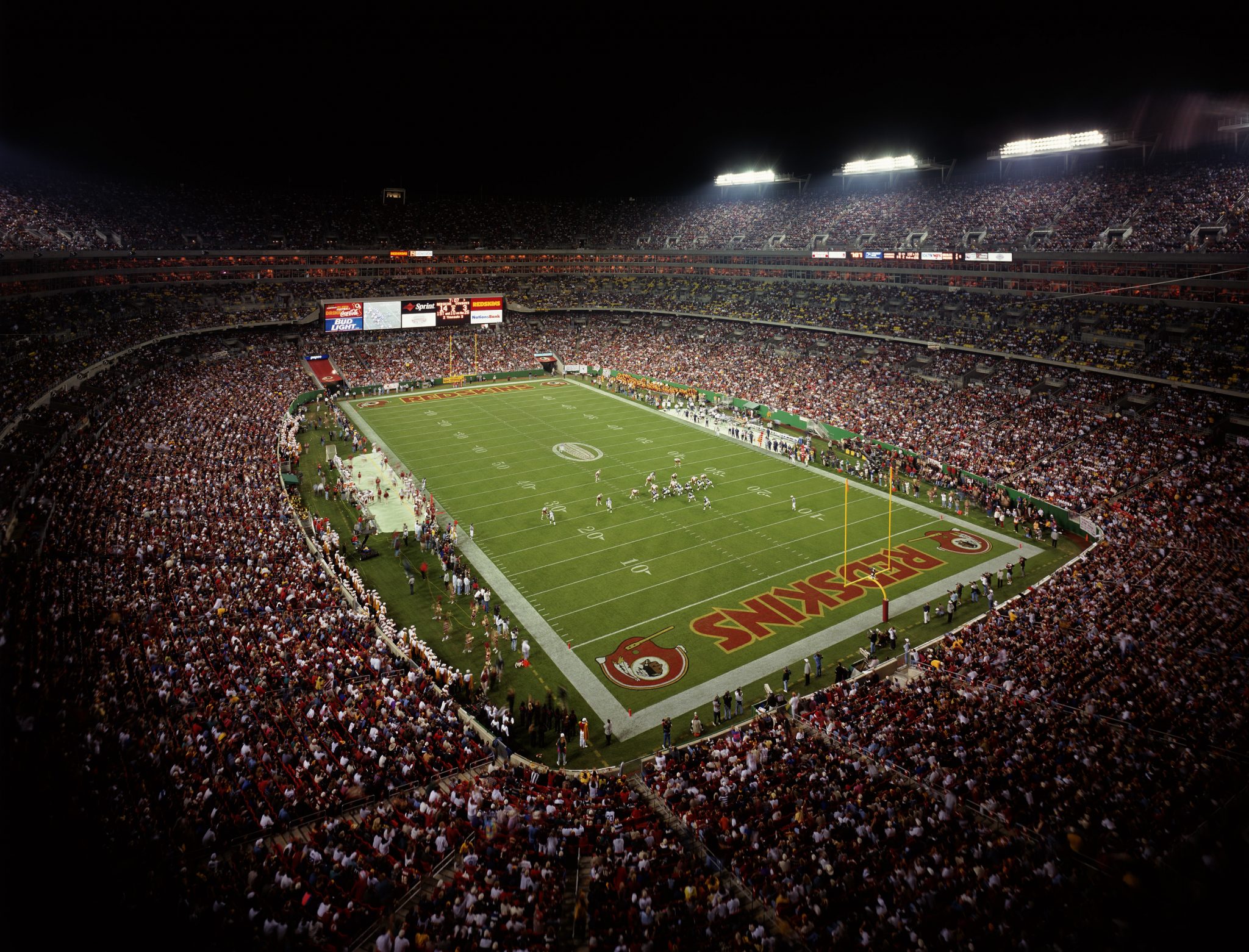 FedEx Field, home of the Washington Redskins, has a capacity of nearly 80,000.