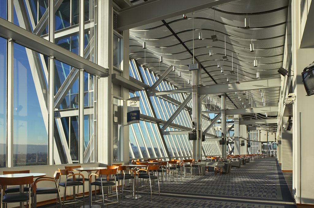 Expanded club spaces were part of the 2001 renovation.