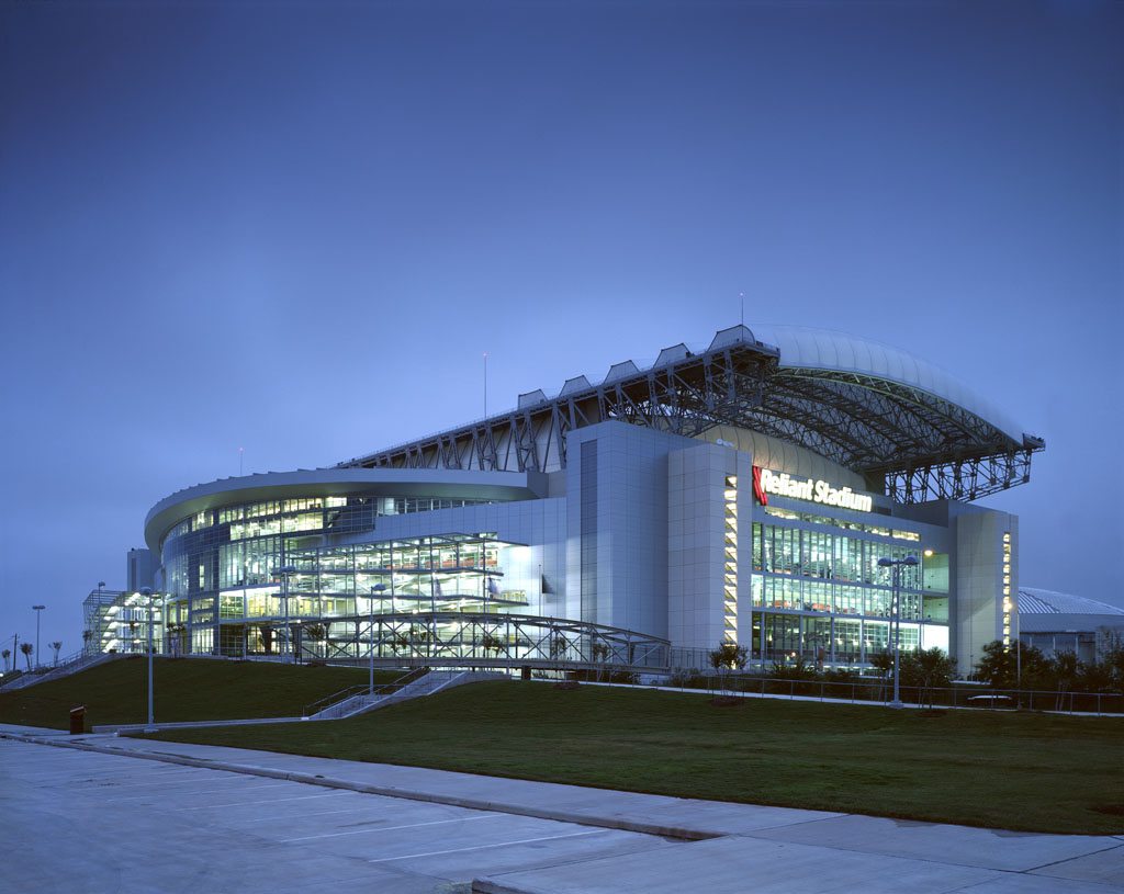 The stadium's façade is designed to be as transparent as possible.