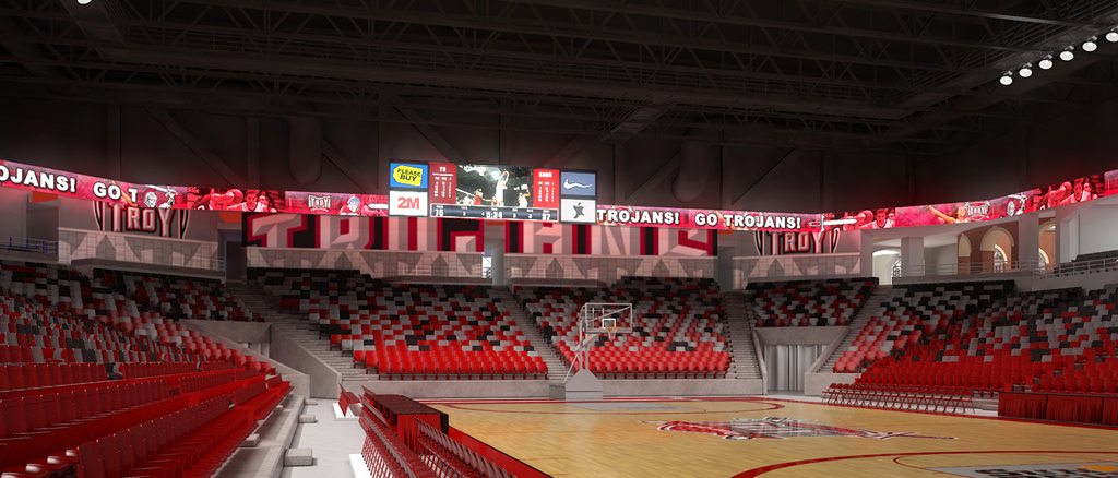 The new arena at Troy University will be the new accommodations for the Men’s and Women’s Basketball team.