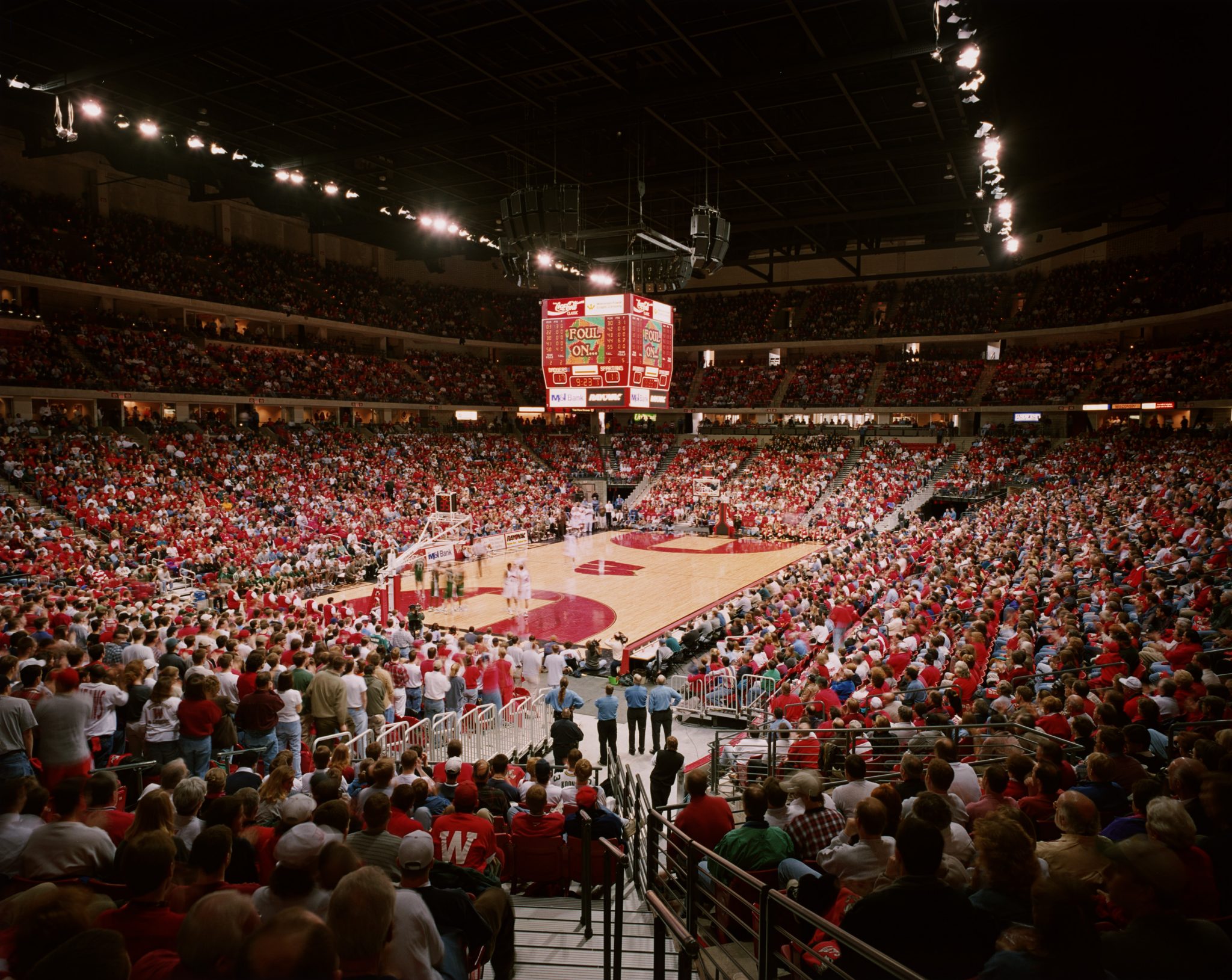 It was designed for basketball but converts for hockey & other events.
