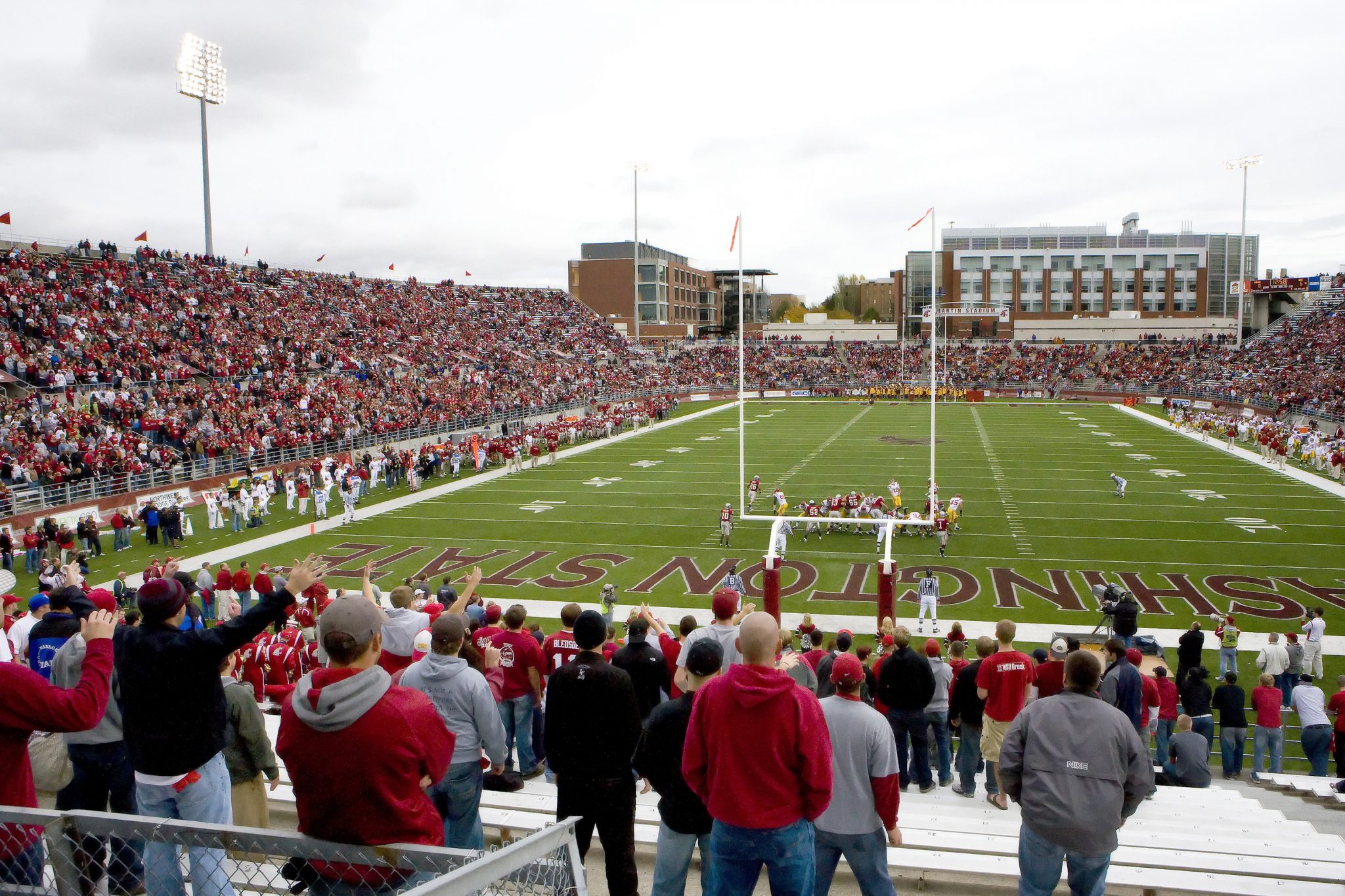 The Martin Stadium renovation included the demolition of the existing south seating bowl.