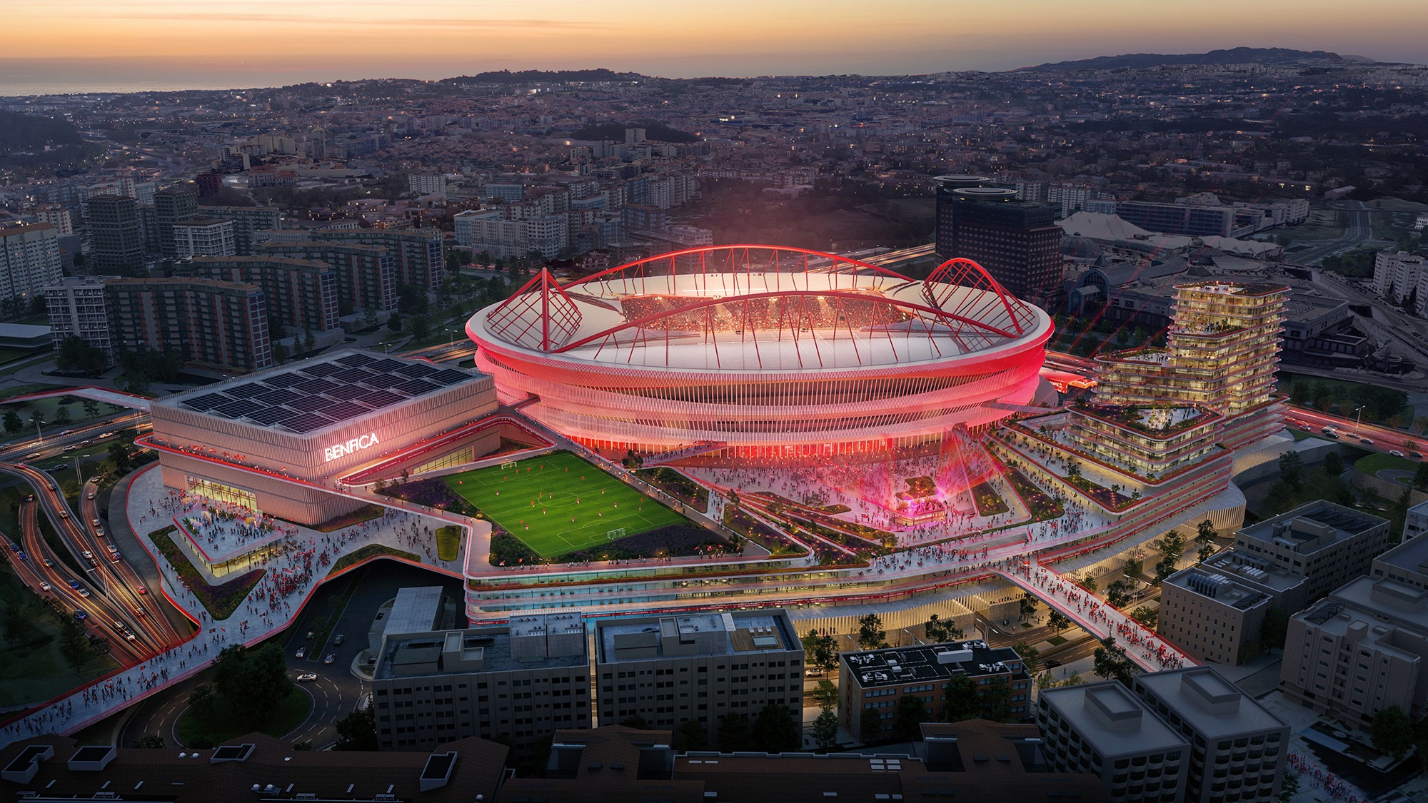 Benfica Unveils Bold New Vision and Masterplan for Estádio da Luz and Surrounding Precinct with World-Class Fan and Community Facilities | Populous
